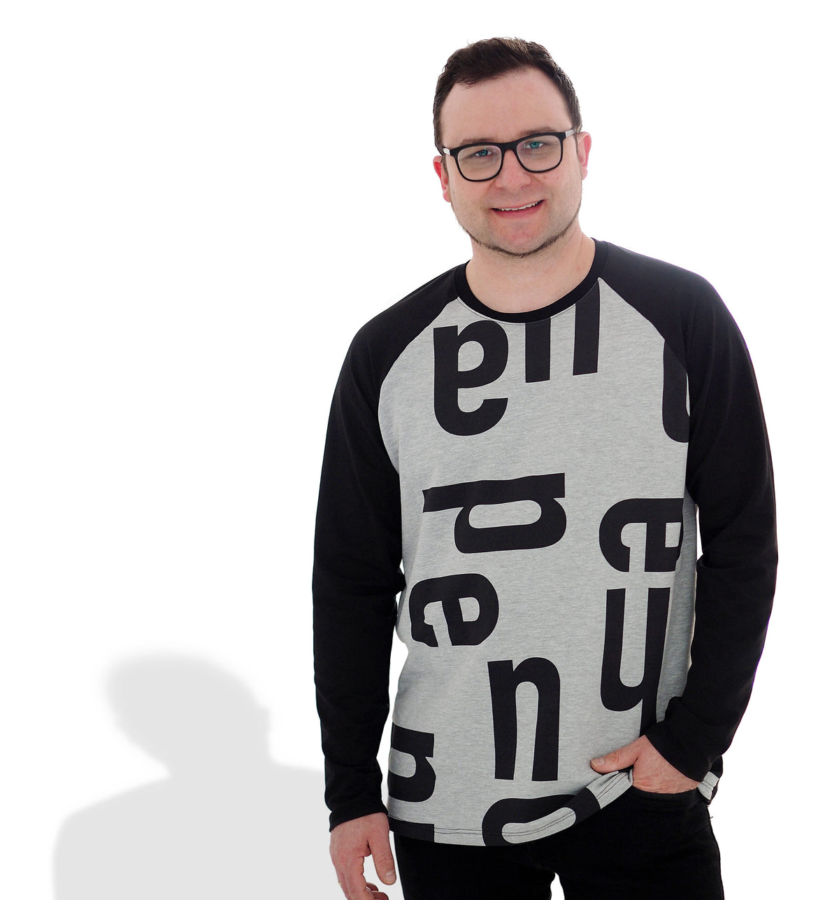 Papierschnittmuster Raglanshirt Herren