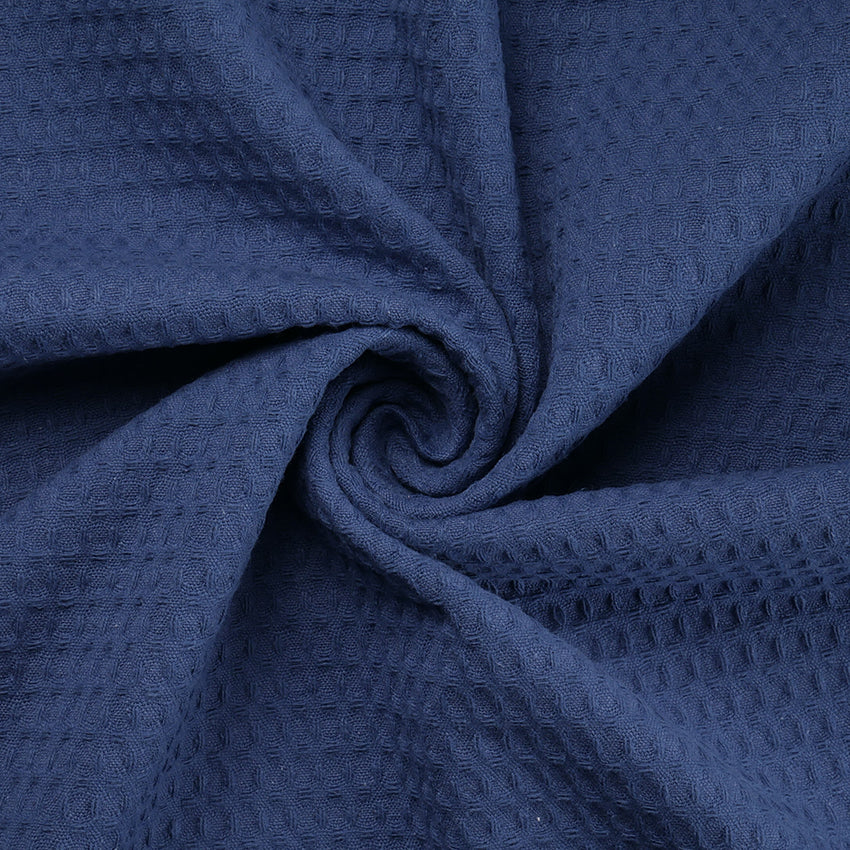 Waffelpiquée stahlblau