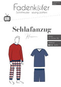 Papierschnittmuster Schlafanzug Herren