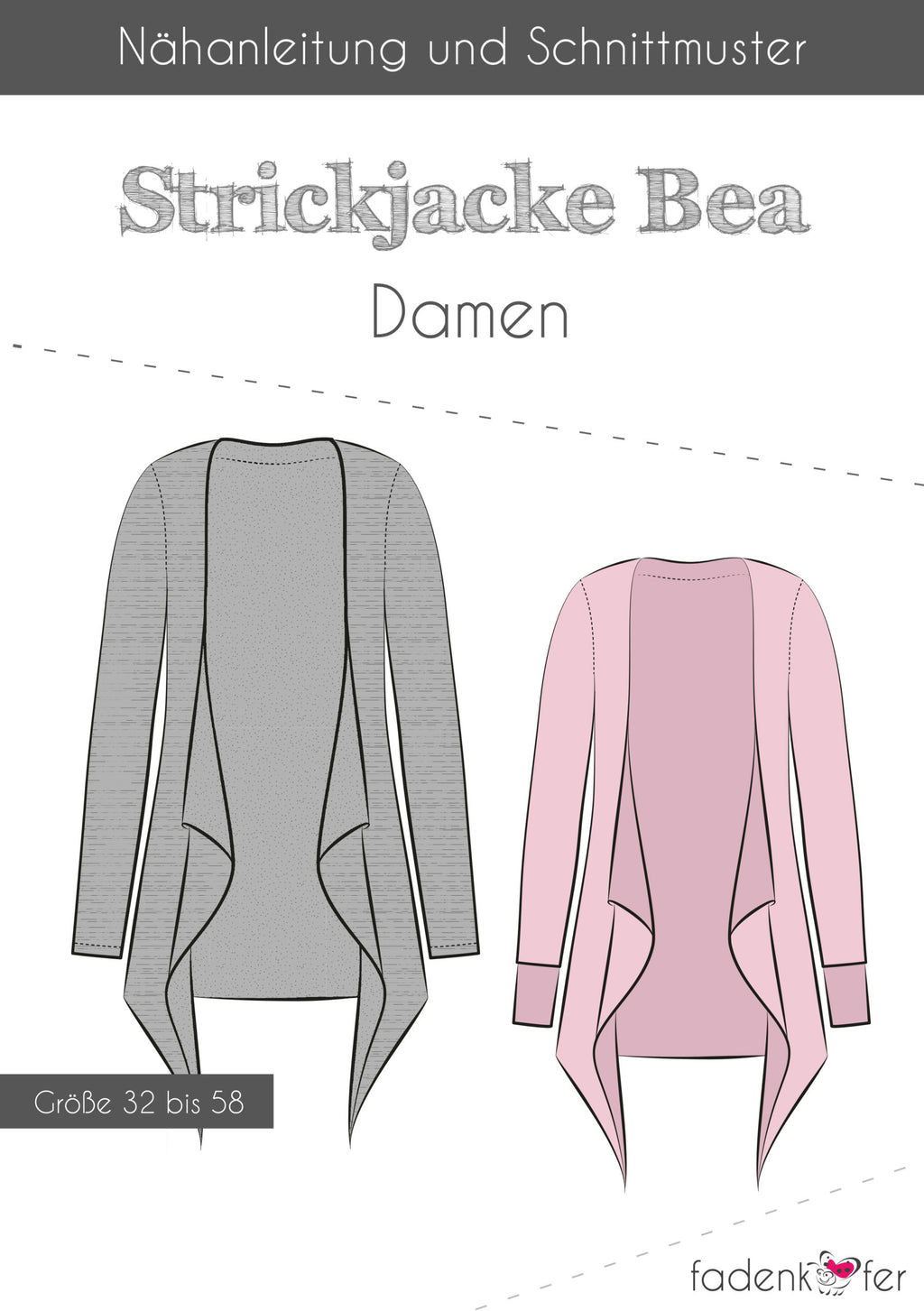 Papierschnittmuster Strickjacke Bea