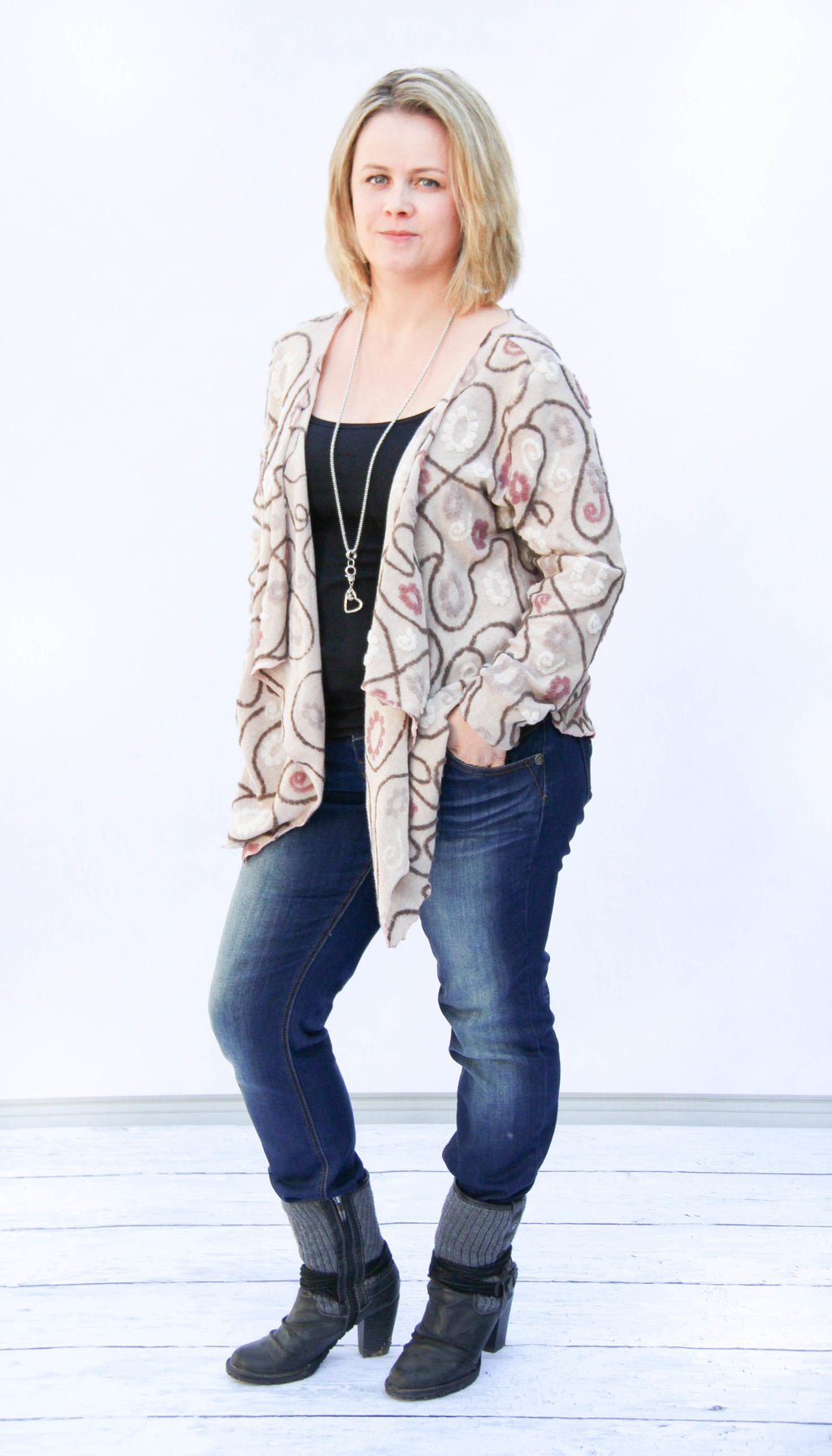 Papierschnittmuster Strickjacke Bea