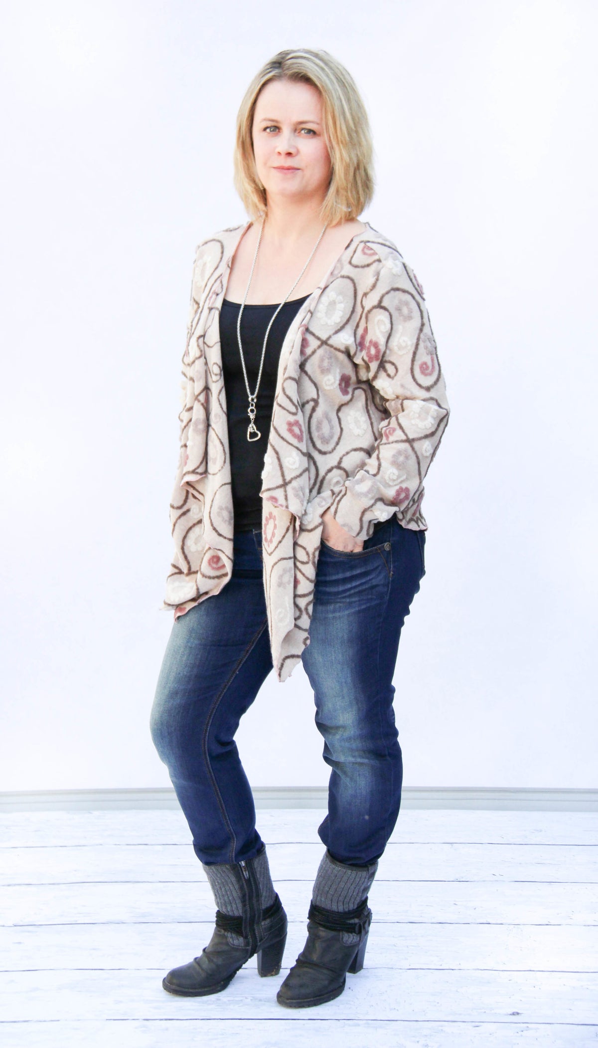Papierschnittmuster Strickjacke Bea