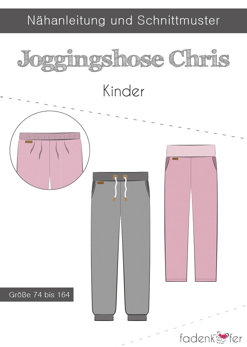 Papierschnittmuster Jogginghose Chris Kinder