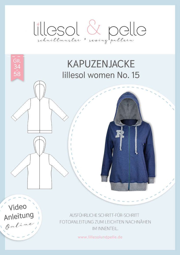 Papierschnittmuster No. 15 Kapuzenjacke