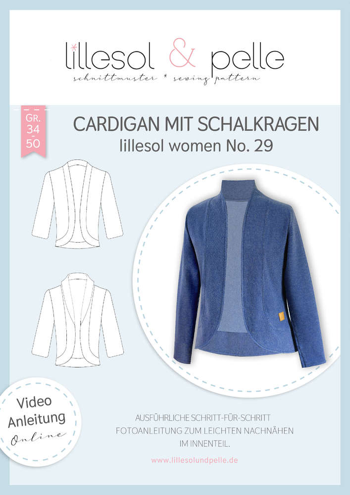 Papierschnittmuster No.29 Cardigan mit Schalkragen