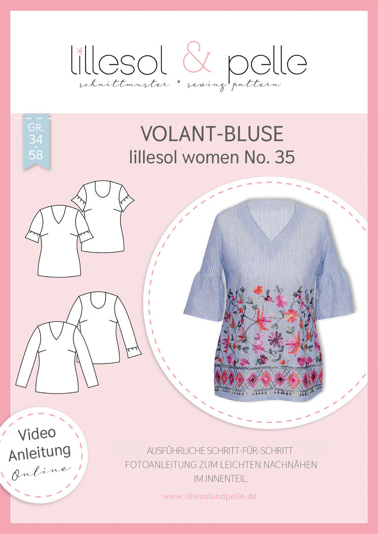 Papierschnittmuster No.35 Volant Bluse