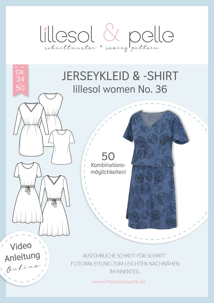 Papierschnittmuster No.36 Jerseykleid & -Shirt