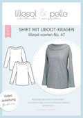 Papierschnittmuster No.47 Shirt mit U-Boot-Kragen