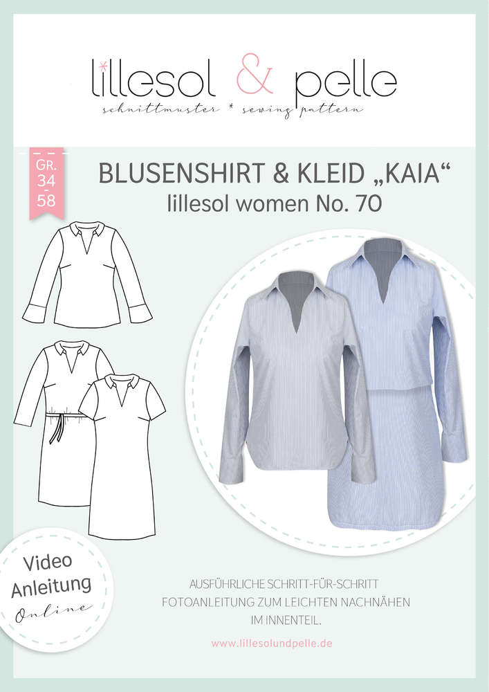 Papierschnittmuster No.70 Blusenshirt- und Kleid Kaia