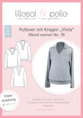 Papierschnittmuster No.76 Pullover mit Kragen "Vinta"
