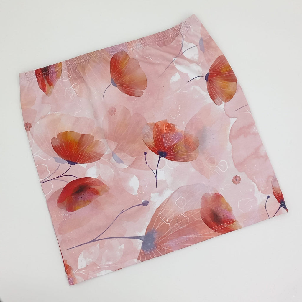 Schlauchrock Mohnblumen rot