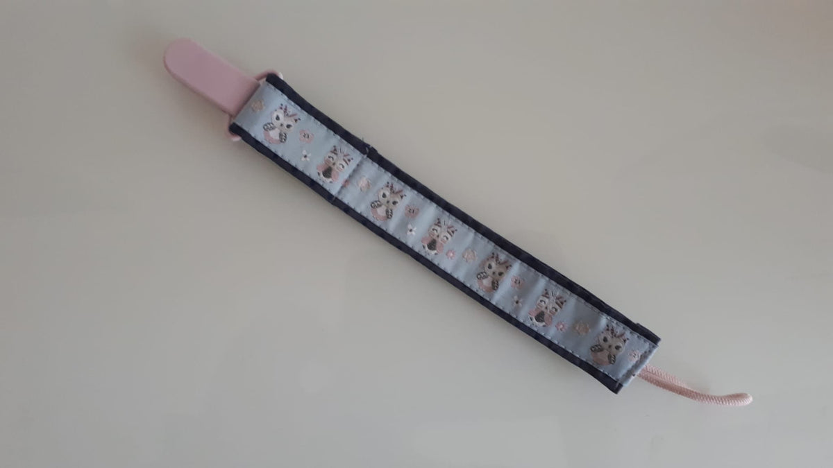 Nuggi-/Spielzeugband Eulen