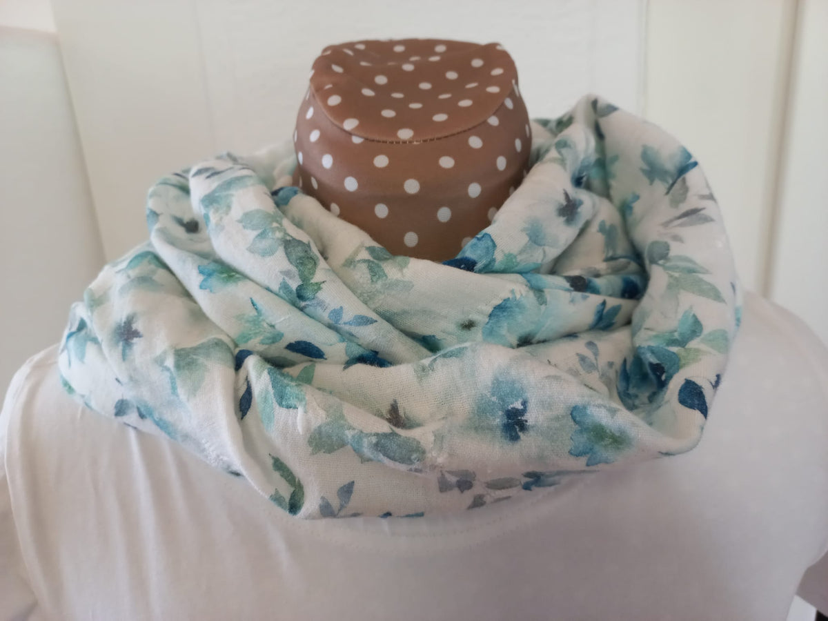 Musselin Wickelschal Aquarellblumen