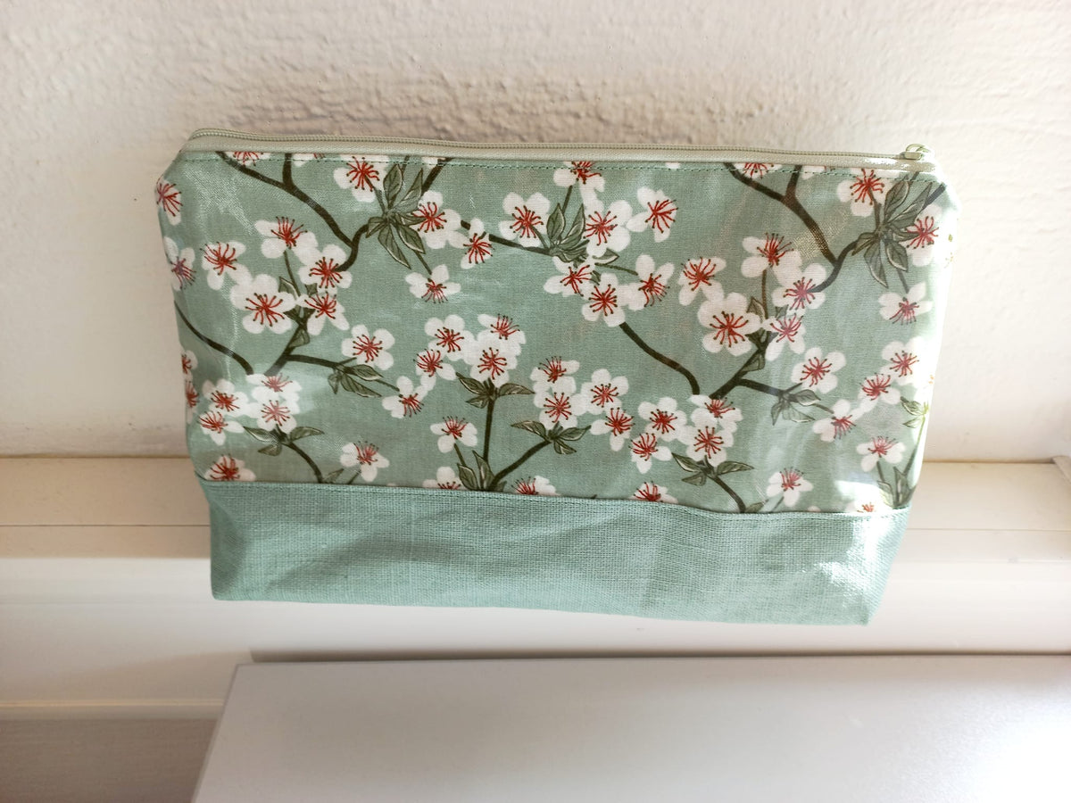 Necessaire Kirschblüten grün