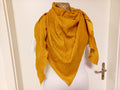 Musselin Dreiecksschal dirty wash gelb