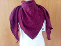 Musselin Dreiecksschal bordeaux mit Goldpunkten