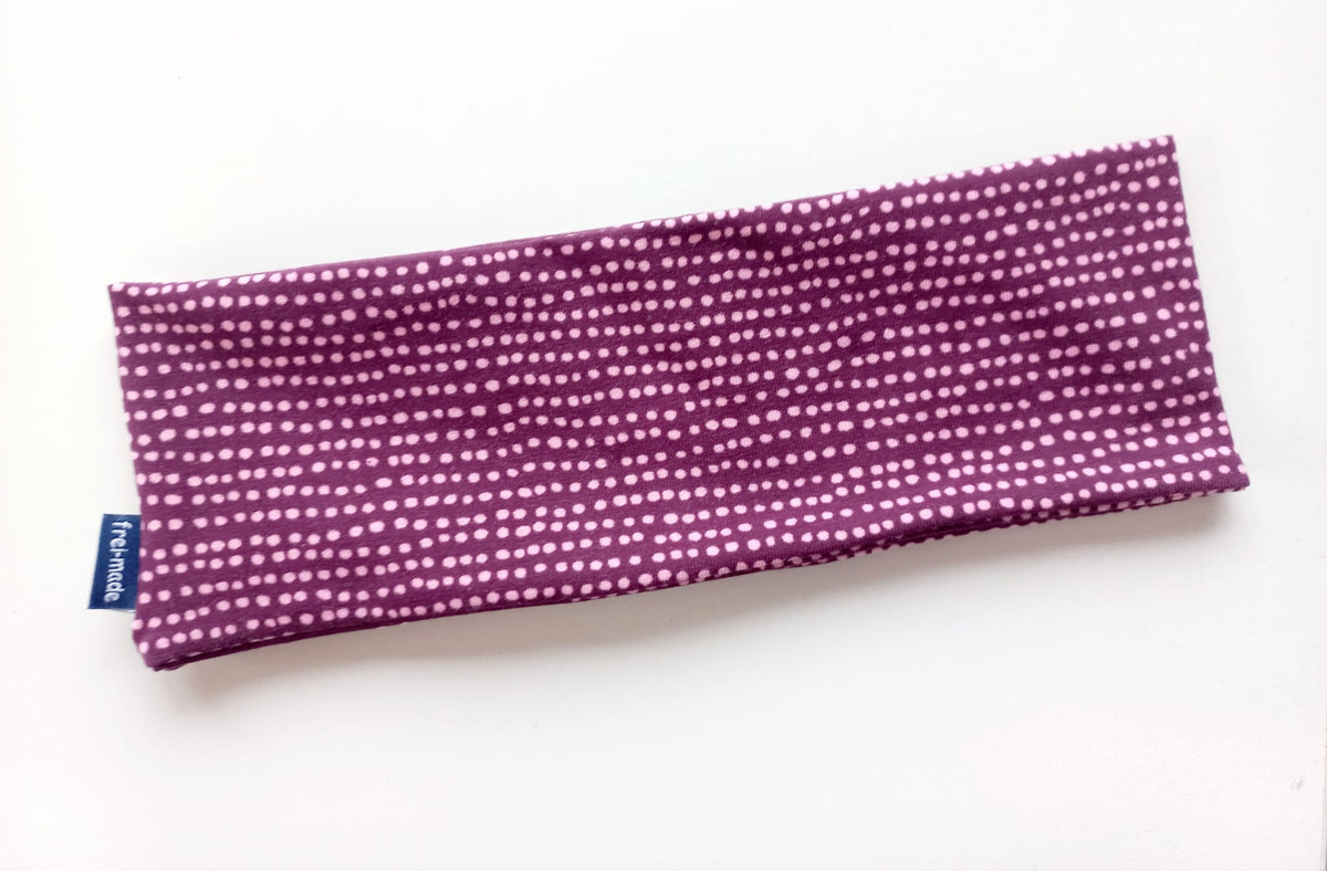 Stirnband dotted line pflaume