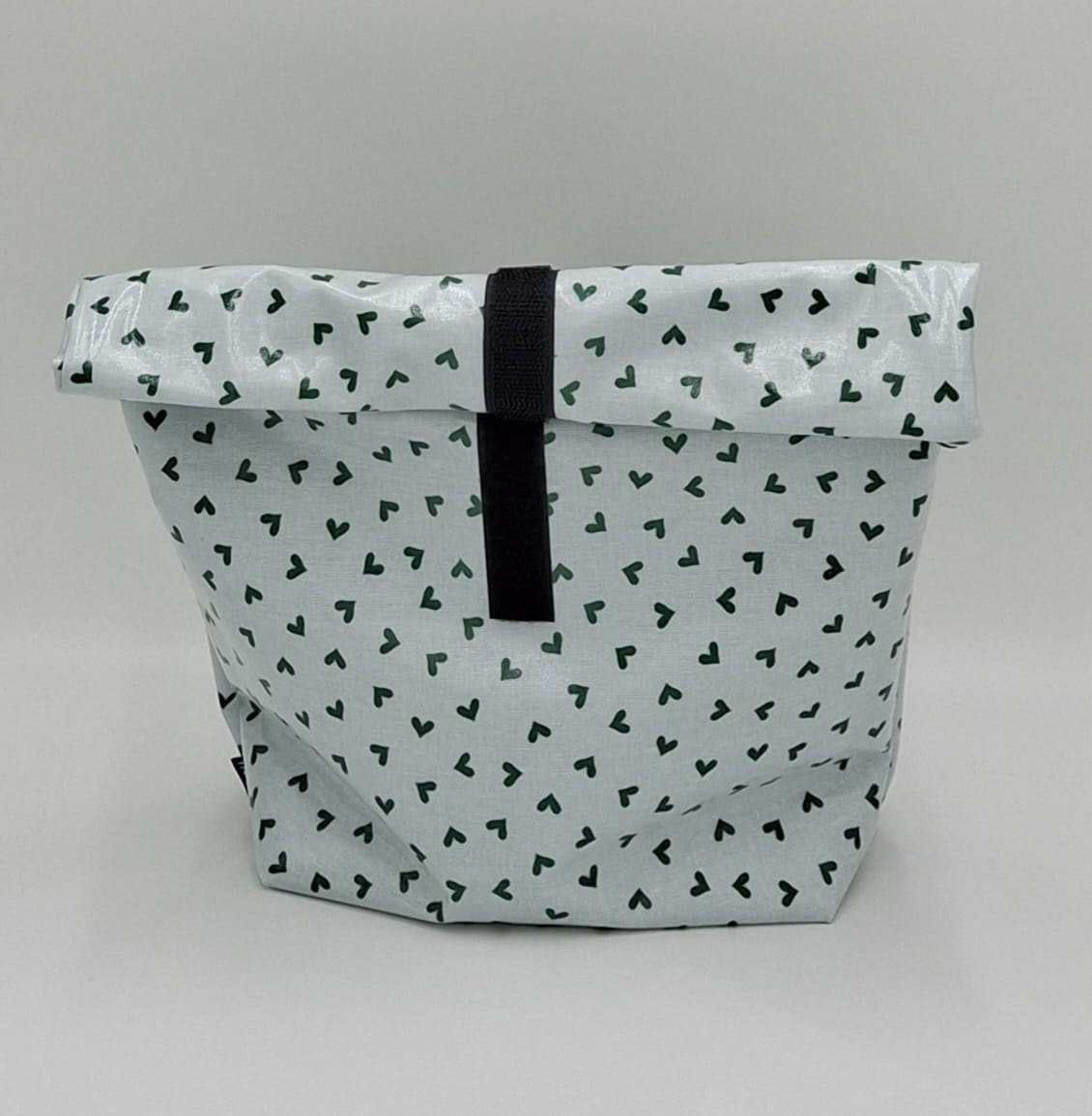 Lunchbag Herzen grün/Bikinibag
