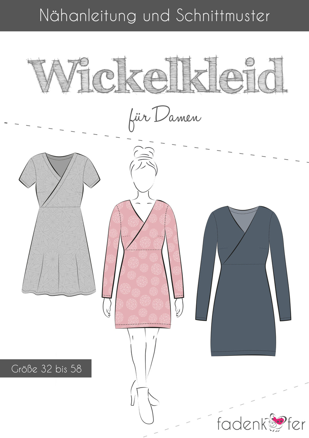 Papierschnittmuster Wickelkleid Damen