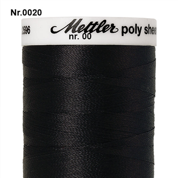 Mettler Polysheen Stickgarn 800m Nr. 40 cl 0020 schwarz