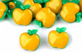 Knopf Apfel gelb
