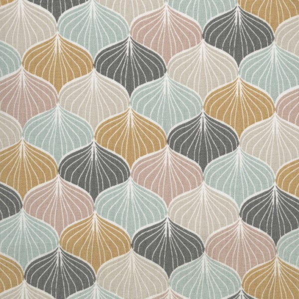 Wachstuch Alli Charcoal/Mustard