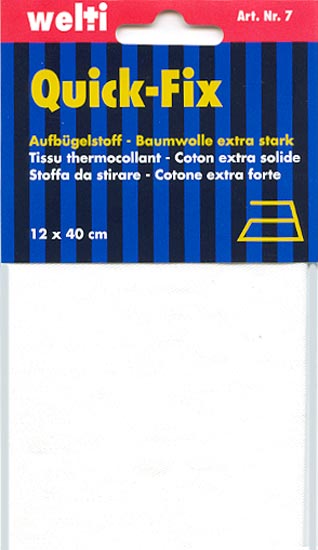 Flickstoff zum Aufbügeln weiss
