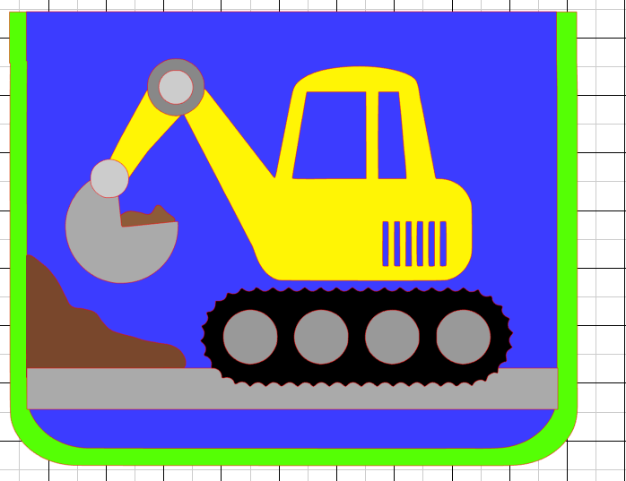 Kindergartentasche Bagger