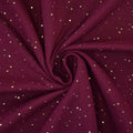 Baumwoll Musselin Golden Dots, brombeere