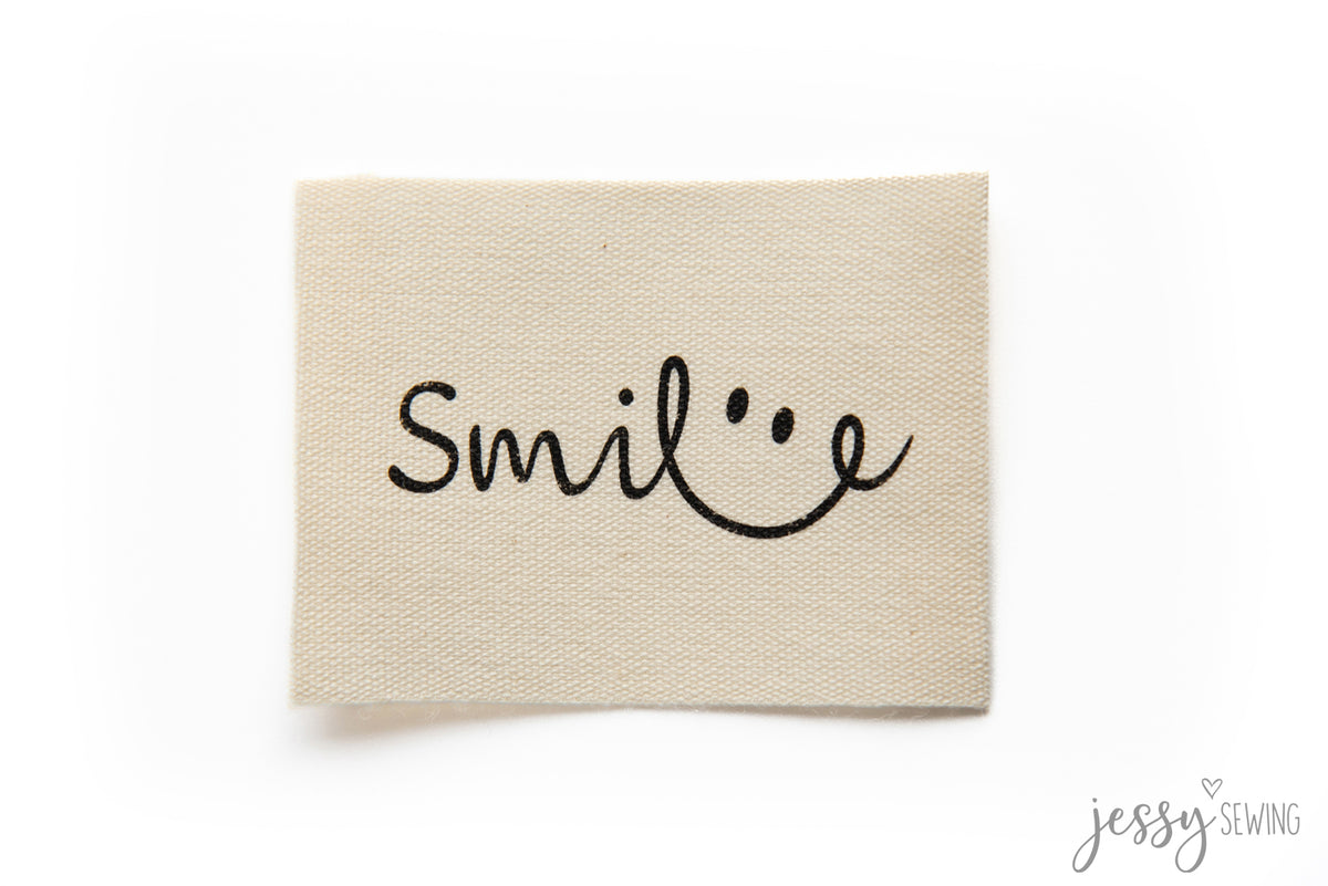 Baumwoll Label smile
