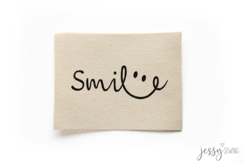 Baumwoll Label smile