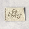Kunstlederlabel be happy