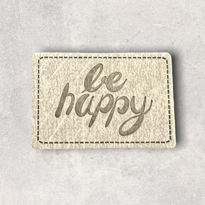 Kunstlederlabel be happy