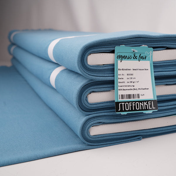 Bio-Bündchen  beach house blue (GOTS)