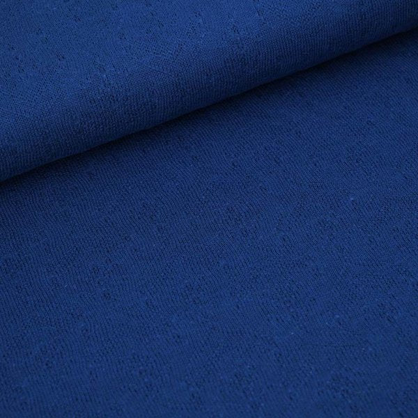 Bio Sommerstrick Blüten marineblau - stoffonkel (GOTS)