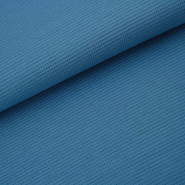 Bio Waffeljacquard beach house blue stoffonkel (GOTS)