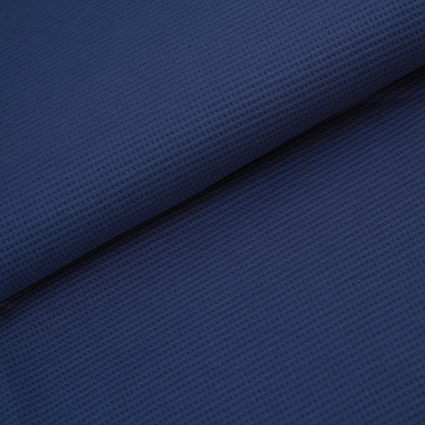 Bio Waffeljersey / Waffeljaquard china blue (stoffonkel)