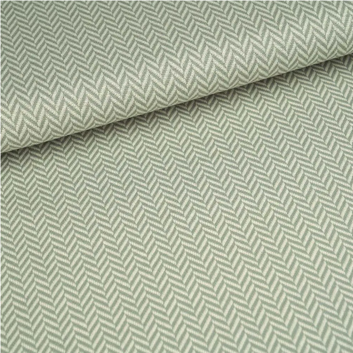 Bio-Jacquard Fischgrät silver green (stoffonkel)