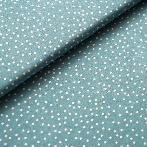 Bio Jersey Dotties stillwater stoffonkel (GOTS)
