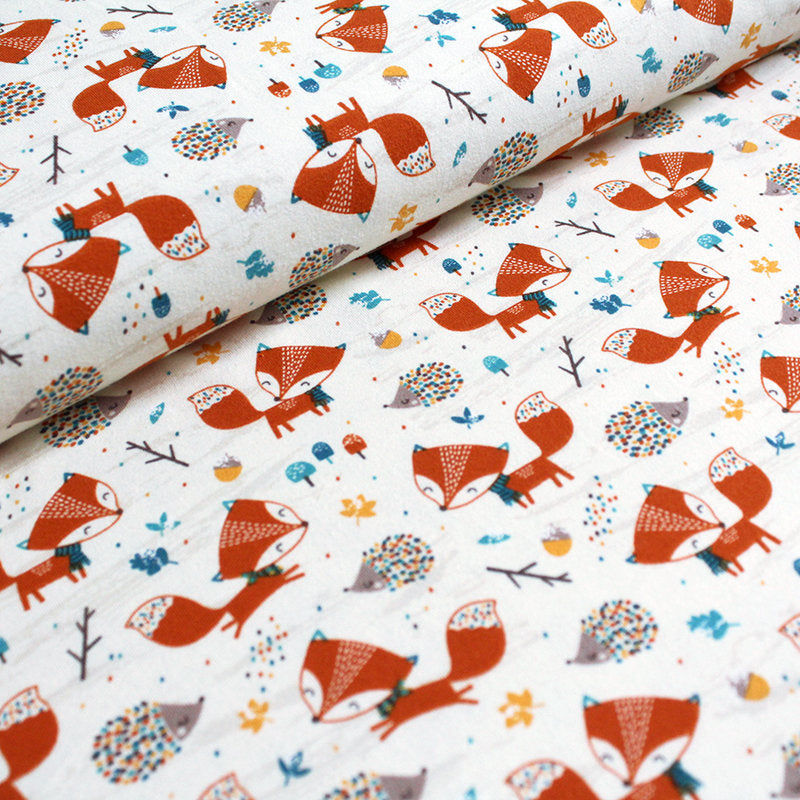 Biojersey Fuchs und Igel stoffonkel (GOTS)