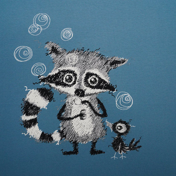 Bio Jersey Waschbär Panel Stoffonkel (Gots)