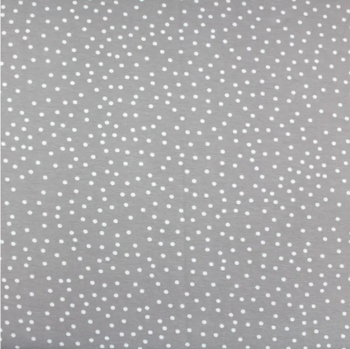 Bio Jersey Dotties steingrau stoffonkel (GOTS)