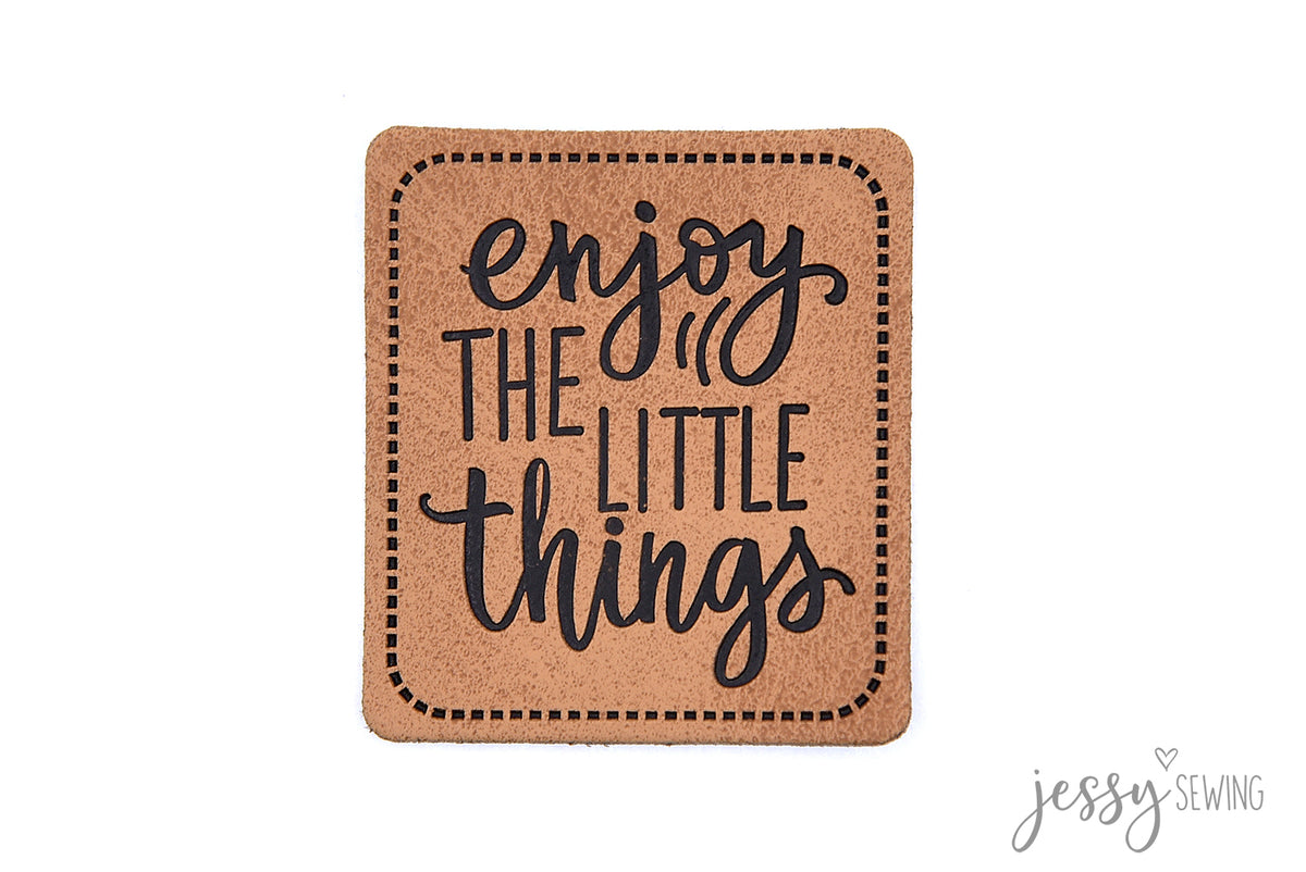 Kunstlederlabel Enjoy the little things