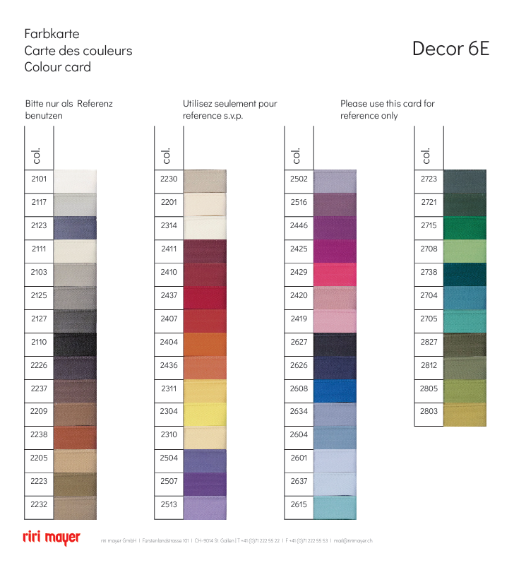 Teilbarer Reissverschluss Riri Decor 6E