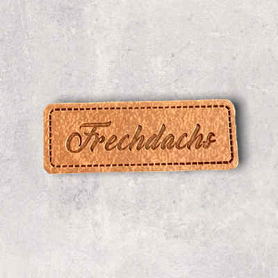 Kunstlederlabel Frechdachs