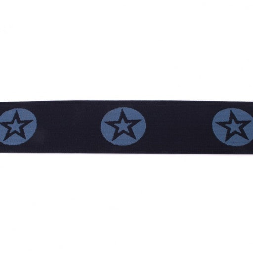 Gummiband 40mm Sterne - marine