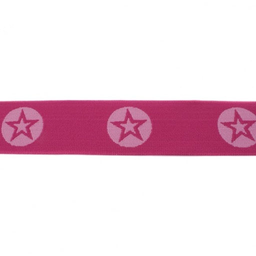 Gummiband 40mm Sterne - pink