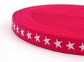 Gummiband 20mm Sterne - pink