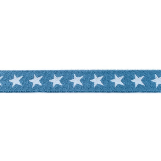 Gummiband 20mm Sterne - jeans