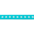Gummiband 20mm Sterne - türkis